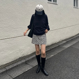Leopard print skirt