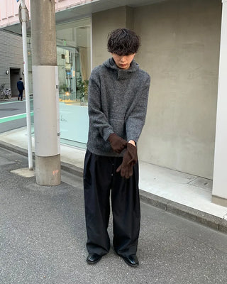 Wool Melange Simple Knit