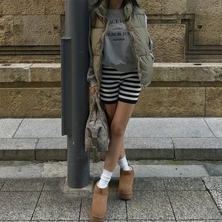 Lettering Cropped Sweatshirt