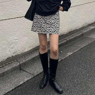 Leopard print skirt