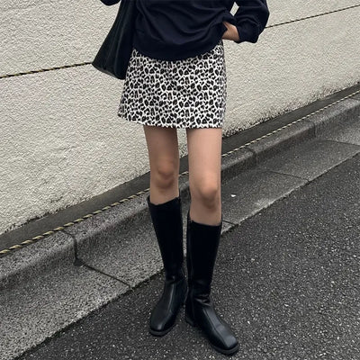Leopard print skirt