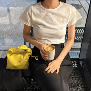 Vivid Shirring Square Tote Bag
