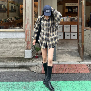 Stitched long boots