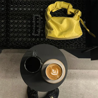 Vivid Shirring Square Tote Bag