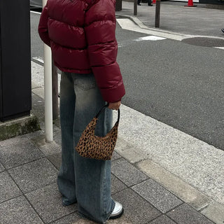 Leopard print tote bag