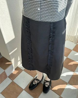 Lace-up flat shoes