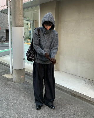 Wool Melange Simple Knit