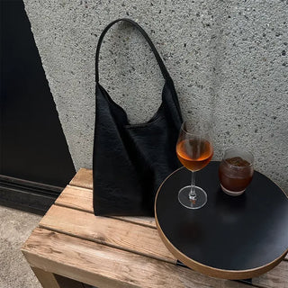 Square leather shoulder bag