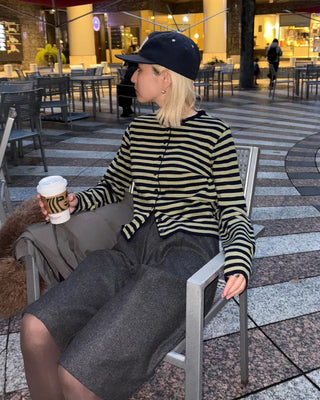 Ribbed Border Basic Fit Cardigan