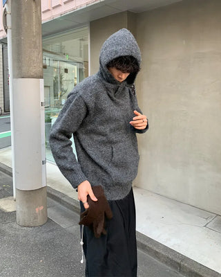 Wool Melange Simple Knit