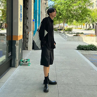 Square black loafers