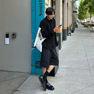 Square black loafers