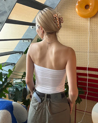 Cropped Slim Tube Bra Top