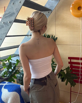 Cropped Slim Tube Bra Top