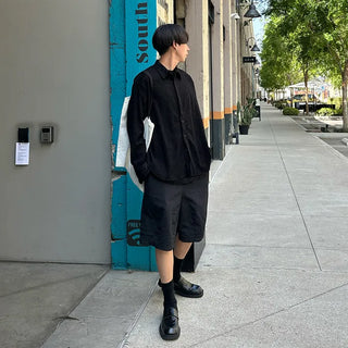Square black loafers