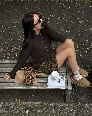Ethnic suede platform shoes