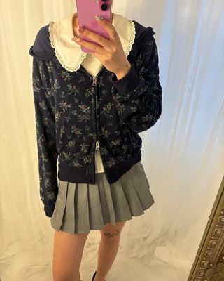 Pleated micro mini skirt pants