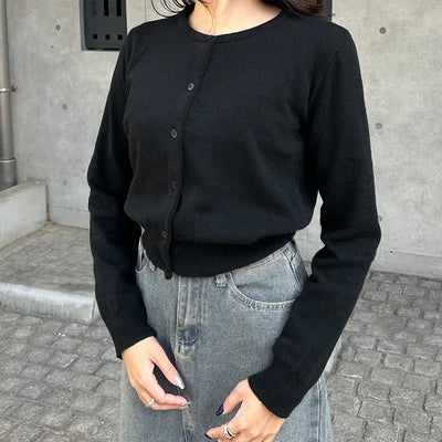 Cashmere Round Cardigan