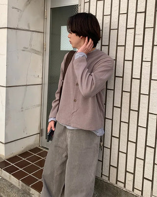 Colored Round Cardigan
