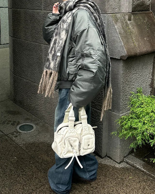 (Unisex) Gathered Sleeve Military Blouson
