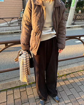 Drawstring waist velour pants