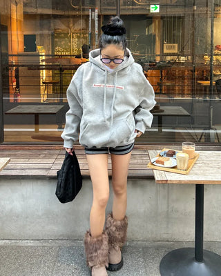 (Unisex) Bust Patch Kangaroo Pocket Hoodie