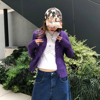 Colorful wool cardigan