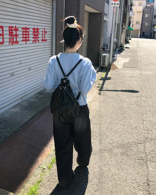 Vintage wide-leg denim pants
