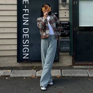 Wide-fit denim pants