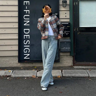 Wide-fit denim pants