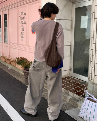 Casual cotton crossbody bag