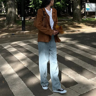 Wide-fit denim pants