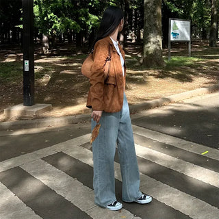 Wide-fit denim pants