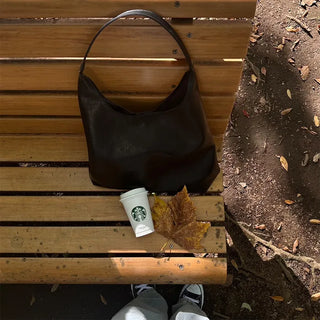 Square leather shoulder bag