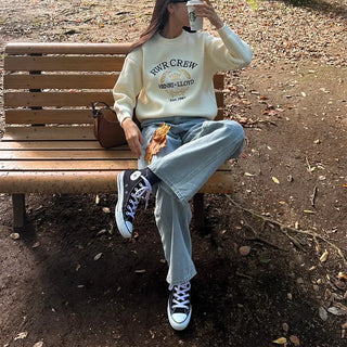 CREW Lettering Stitch Knit