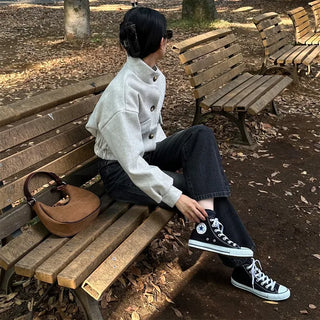 Two-pocket cropped jacket