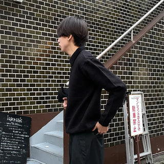 Half-button collar knit