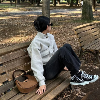 Two-pocket cropped jacket