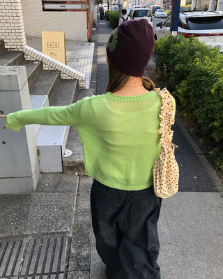 Dot Drawstring Shoulder Bag