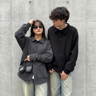 Knitted color cardigan