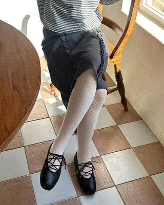 Lace-up flat shoes