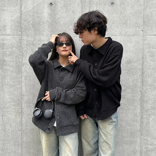Knitted color cardigan