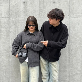 Knitted color cardigan