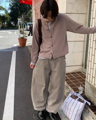 Colored Round Cardigan