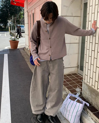 Colored Round Cardigan