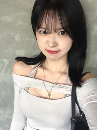 [4 colors] Halter lace sleeveless top
