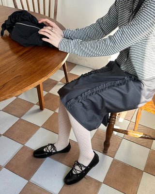 Lace-up flat shoes
