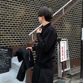 Half-button collar knit