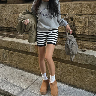 Lettering Cropped Sweatshirt