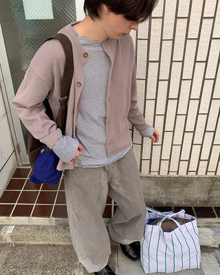Loose-fit striped long-sleeved T-shirt